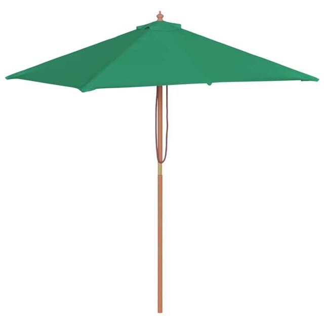 Outdoor Parasol With Wooden Pole Garden Umbrella Canopy Sun Shelter