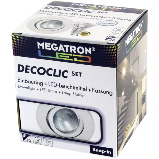 Megatron Mt75401 Flush Mount Light Led Gu10/gu5.3 6w White