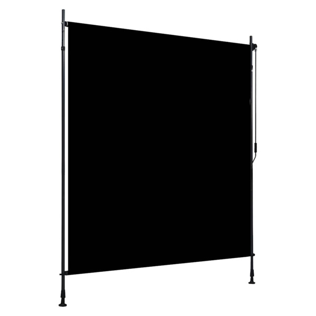 Outdoor Roller Blind Anthracite 200x270 Cm Pu Polyester With Steel