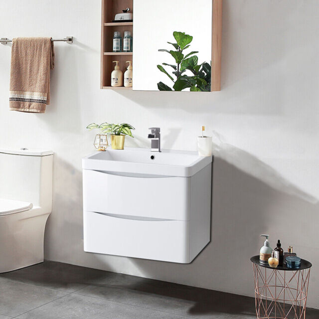 600mm Bathroom Vanity Unit Basin Storage Wall Hung Cabinet Furniture