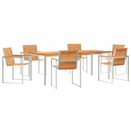 Garden Dining Set Outdoor Furniture Terrace Modern Stainless Steel