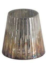 Glass Grey And Bronze Ombre Candle Holder - Vase - 10cm