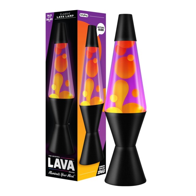 Lava Lamp 14.5 Autumn Dusk The Original Motion Lamp Yellow And Purple