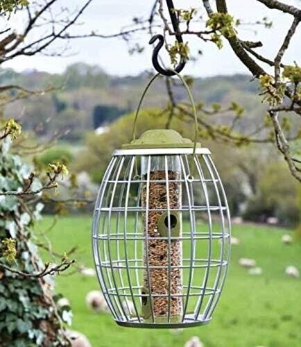Squirrel Proof Seed Feeder Garden Bird Feeding Station Hanging Outdoor