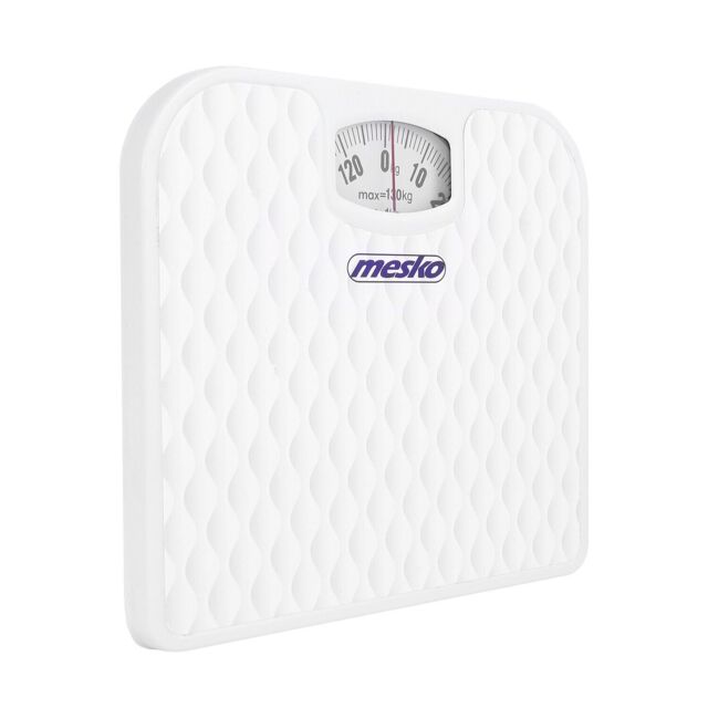 Mechanical Bathroom Scale Up To 130kg Traditional Analog White