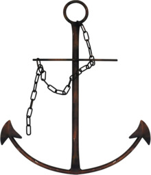 Nautical Anchor Wall Decor, Antique Metal Anchor Art Wall Decor With