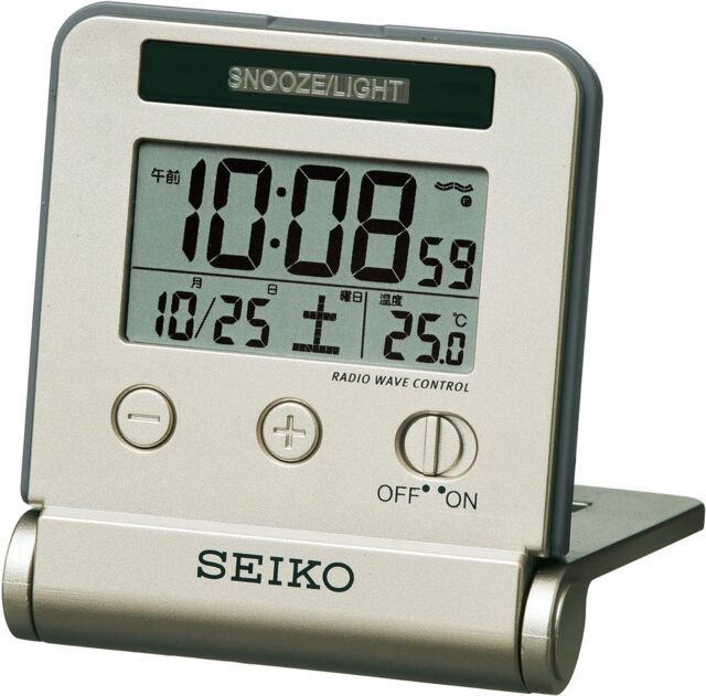 Seiko Sq772g Clock Alarm Traveler Digital Calendar From Japan