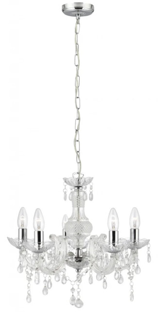 Ceiling Light Clear Marie Therese 5 Acrylic Searchlight 1455-5cl