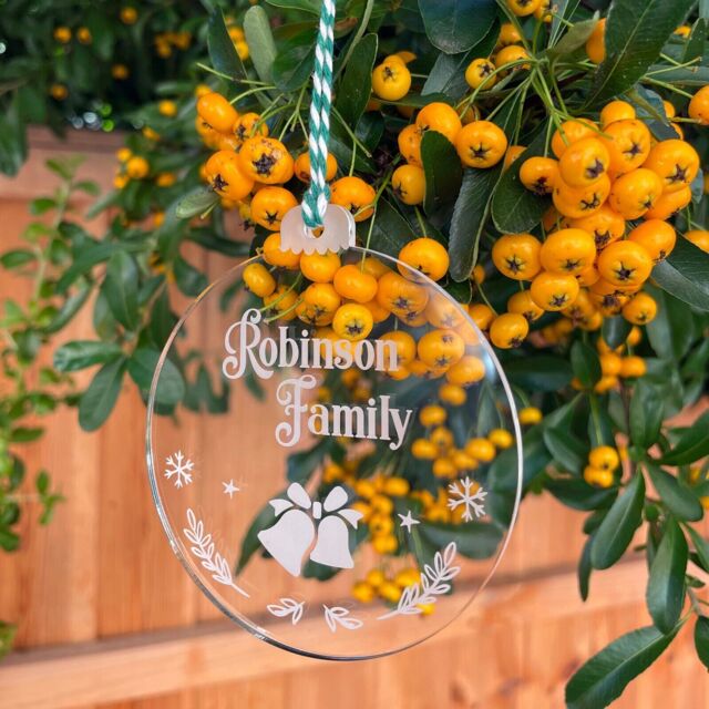 Personalised Acrylic Christmas Tree Decoration Bauble