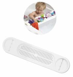 Over Bath Tub Rack White Plastic 68x16cm Bath Tub Storage Caddy