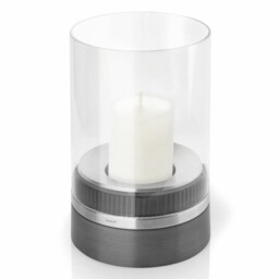 Blomus Lantern + Candle Piedra H=23.5cm Stainless Steel/ Glass/