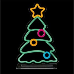 Christmas Tree Table Top Lit Neon Sign 25cm