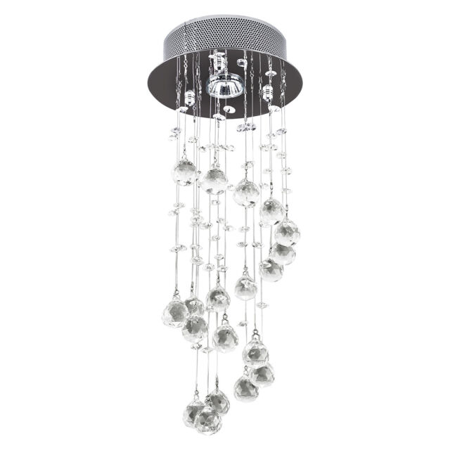 Homcom B31-087 Crystal Ceiling Chandelier - Silver