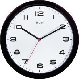 Acctim - Aylesbury 25.5cm Quartz Movement Analogue Wall Clock - Black