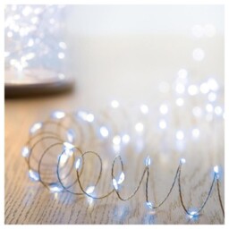 200 Led Solar Microbrights Pinwire Lights, Cool White, 19.9m -