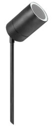 Black Stainless Steel Garden Spike Ground Outdoor Light 240v Mains