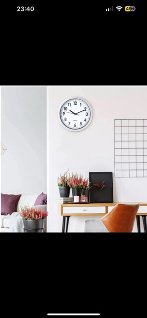Kitchen Decorative Wall Clock 30 Cm - White (5060875420216)