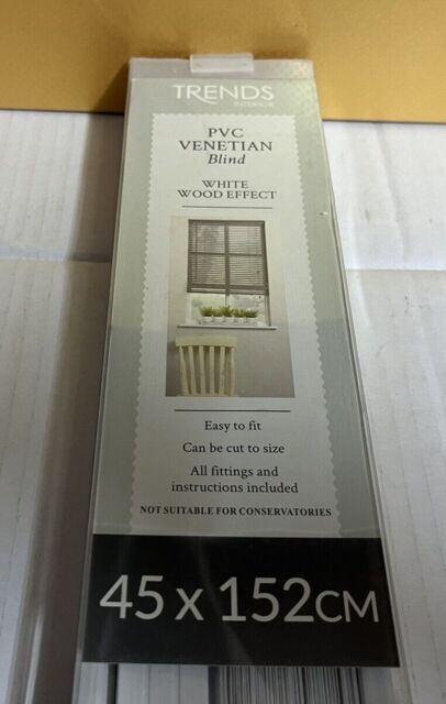 Trends Interior Pvc Venetian Blinds - White - 45x152 Cm -