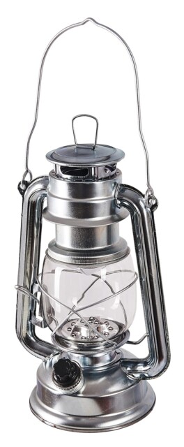Amtech - 15-led Hurricane Lamp For Camping, Barbeques, 50 Mm, Silver
