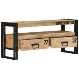 Tv Cabinet 100x30x45 Cm Solid Mango Wood Vidaxl