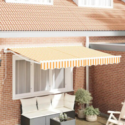 Awning Replacement Fabric Yellow And White 3.5 X 2 M Polyester Vidaxl