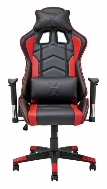 X-rocker Ergonomic Office Gaming Chair - Black-red
