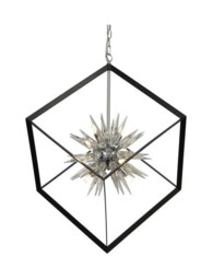 Ceiling Light Black Stellar 6 Matt Searchlight 22606-1bk