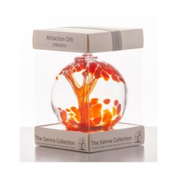 Sienna Glass Strength Attraction Orb Hanging Ornament Handmade Home