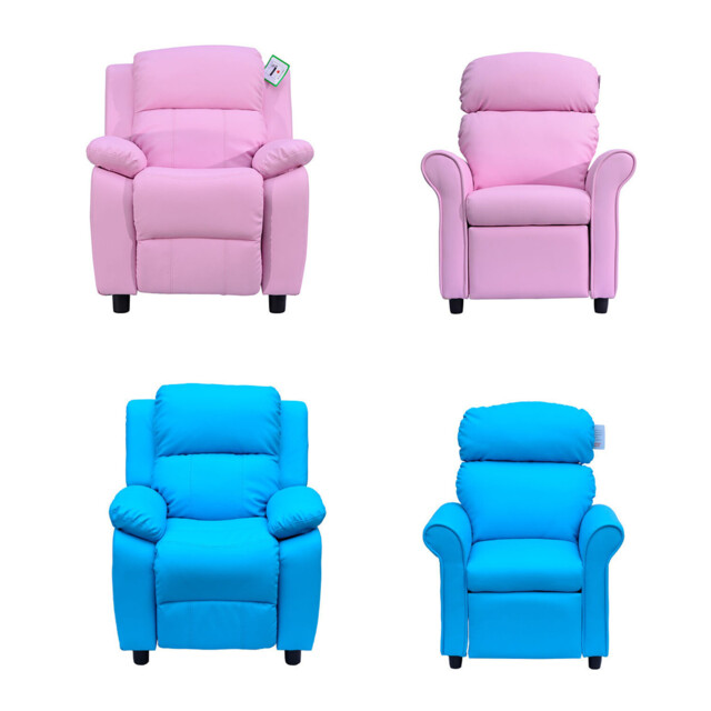 Kids Recliner Armchair Games Chair Sofa Childrens Seat In Pu Leather
