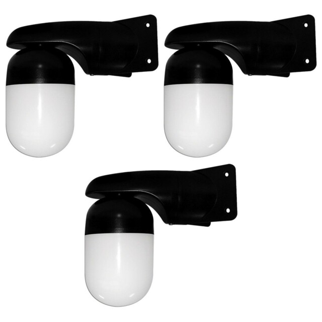 3 X Eterna Wellbkstd Led 'wellglass' Corner Mounted Light Fittings