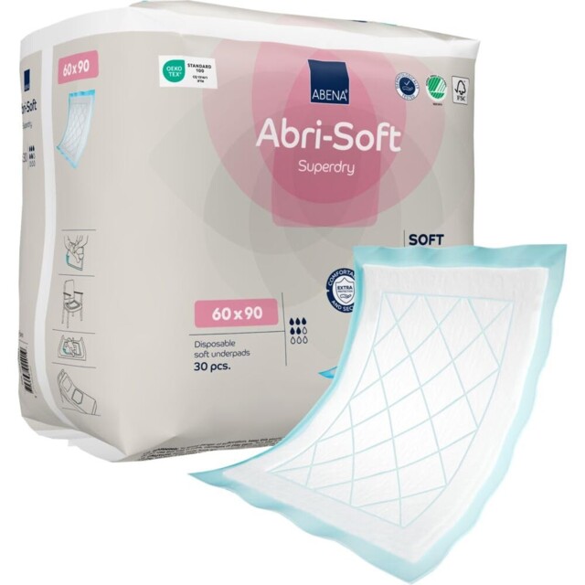 Abena Abri-soft Superdry Disposable Incontinence Bed Pads 90x75 Cm,