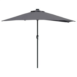 Garden Parasol Polyester And Steel Outdoor Shade Sun Umbrella Modern