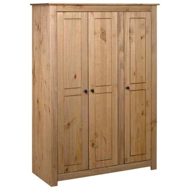 3-door Wardrobe 118x50x171.5 Cm Pine Panama Range Vidaxl
