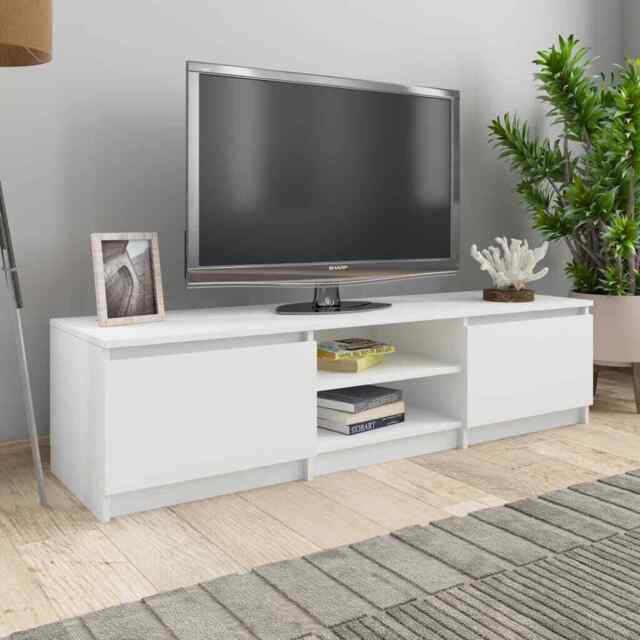 Tv Cabinet White 140x40x35.5 Cm Engineered Wood Vidaxl