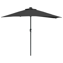 Garden Parasol Polyester And Steel Outdoor Shade Sun Umbrella Modern