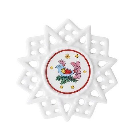 Hutschenreuther Christmas Memories Pierced Star Ornament-bird Tree