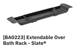 Bath Rack Extendable Over Bath Tub Caddy Plastic Organizer Tray