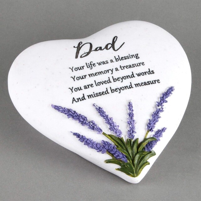 Thoughts Of You Heart Stone Lavender - Dad