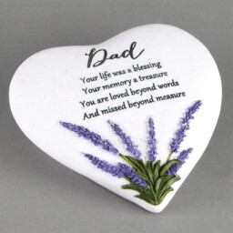 Thoughts Of You Heart Stone Lavender - Dad