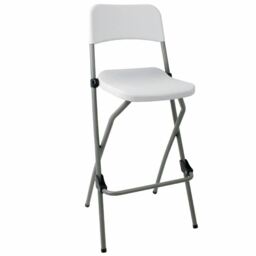 2 X Bolero Folding High Stool Steel Frame Plastic Seat Foldable