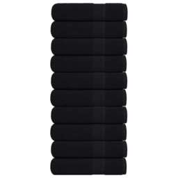 Bath Towels 10 Pcs Black 100x150 Cm 360 Gsm 100% Cotton Vidaxl