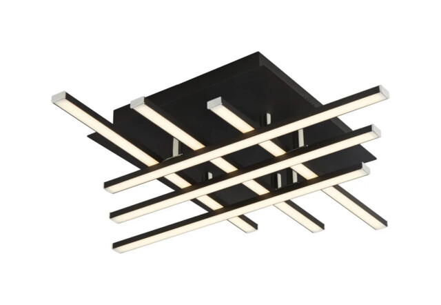 Ceiling Light Black Matrix 6 Led Matt Searchlight 696-6bk