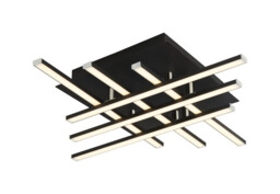 Ceiling Light Black Matrix 6 Led Matt Searchlight 696-6bk