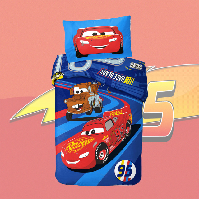 Disney Cars Lightning Mcqueen & Mater Single Duvet Cover Set Bedding