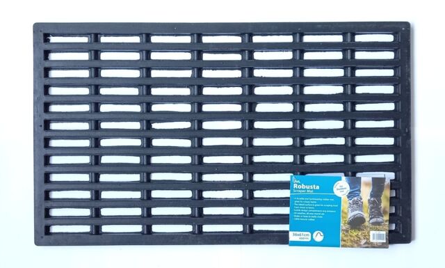 Scraper Rubber Door Mat Scrape Shoes Boots Clean Heavy Duty Jvl