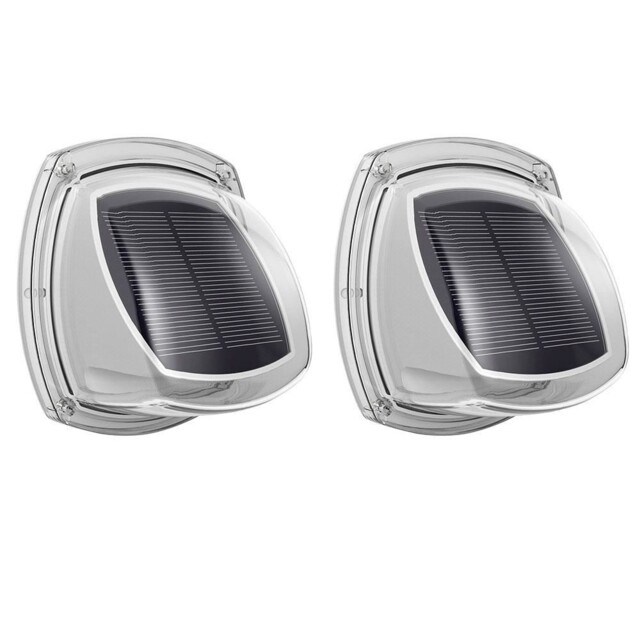Solar Powered Led Garden Fence Lights Wall Patio Door Decking Outdoor