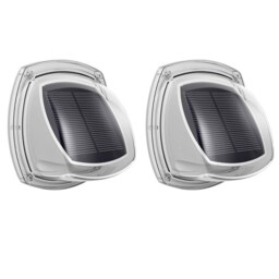 Solar Powered Led Garden Fence Lights Wall Patio Door Decking Outdoor