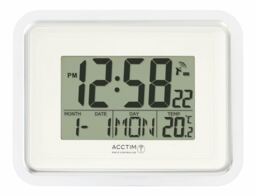 Battery Powered Digital Wall Clock Lcd Calendar Temperature Radio