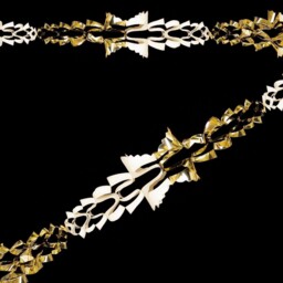 Foil Christmas Garland Ceiling Decoration Premier Gold & Ivory Garland