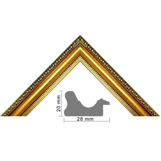 Plastic Strip 925 Oro Renaissance, Picture Molding Gold 1 Meter